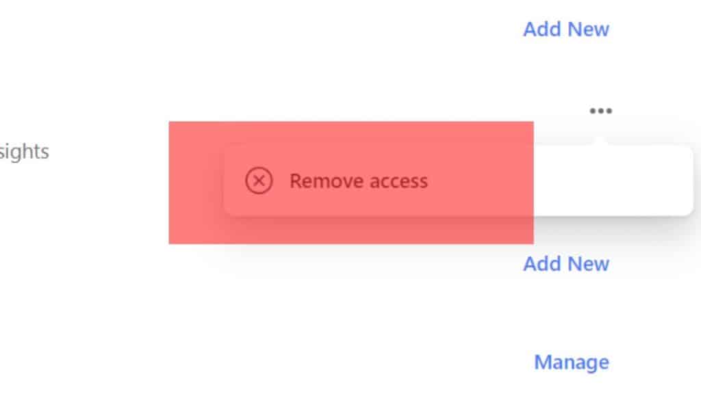 how to remove access from my facebook page