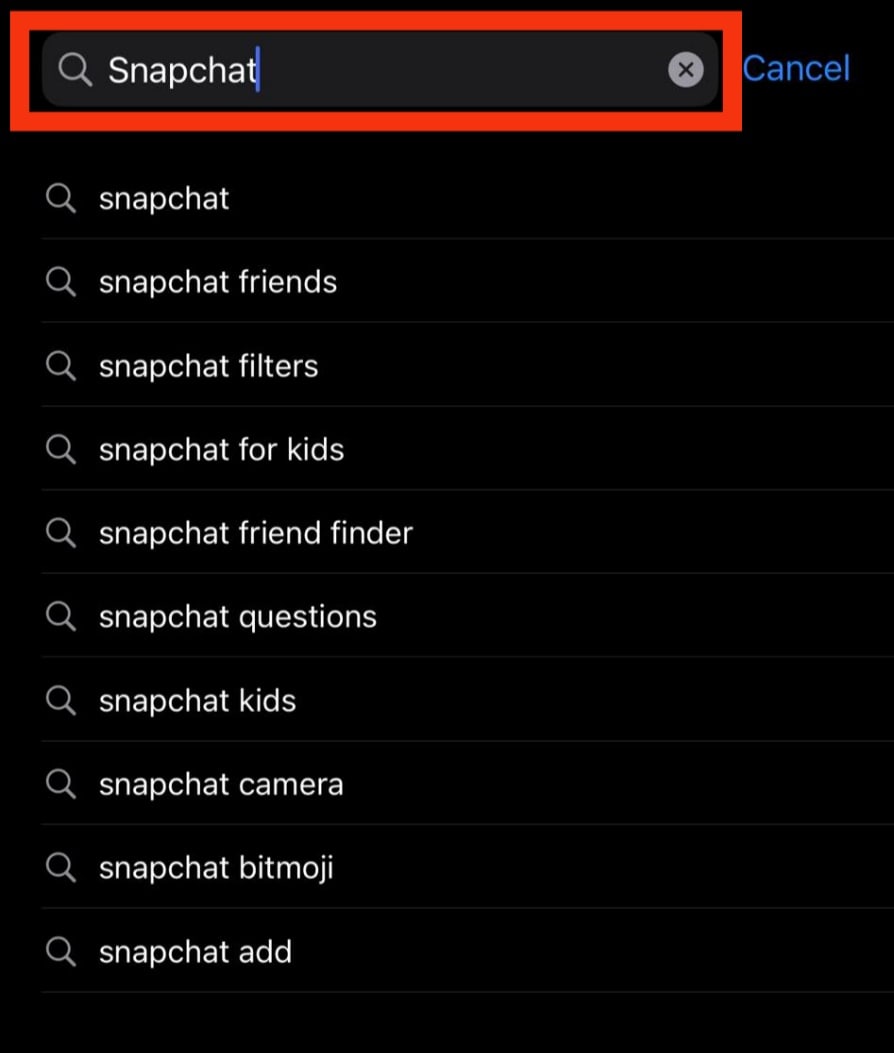 Search For Snapchat