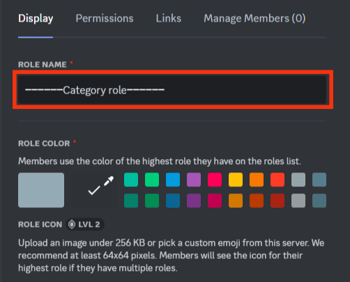 Copy This Character ────── And Paste It Before And After Your Role Name